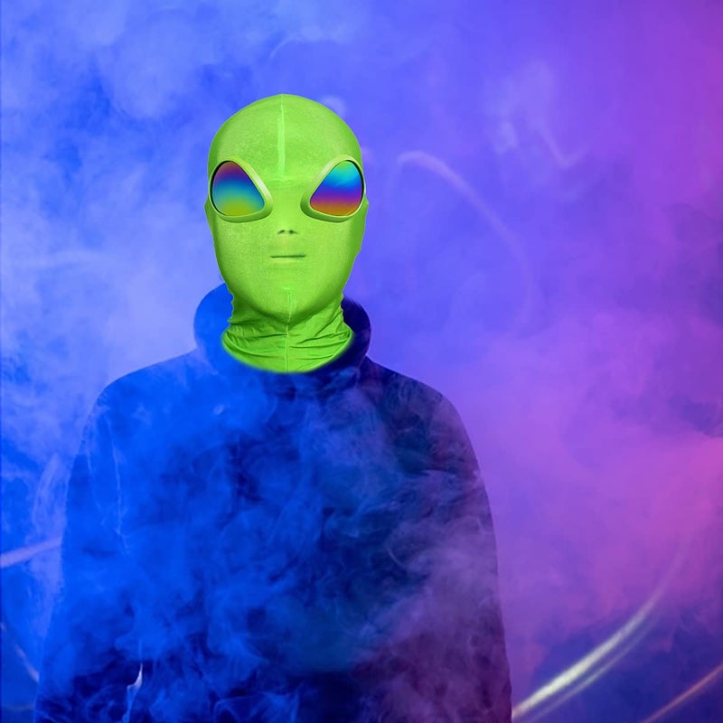 anroog Halloween Alien Mask for ET Cosplay Costume Halloween Party,Alien 3D Full Face Mask for Adults - Image 5